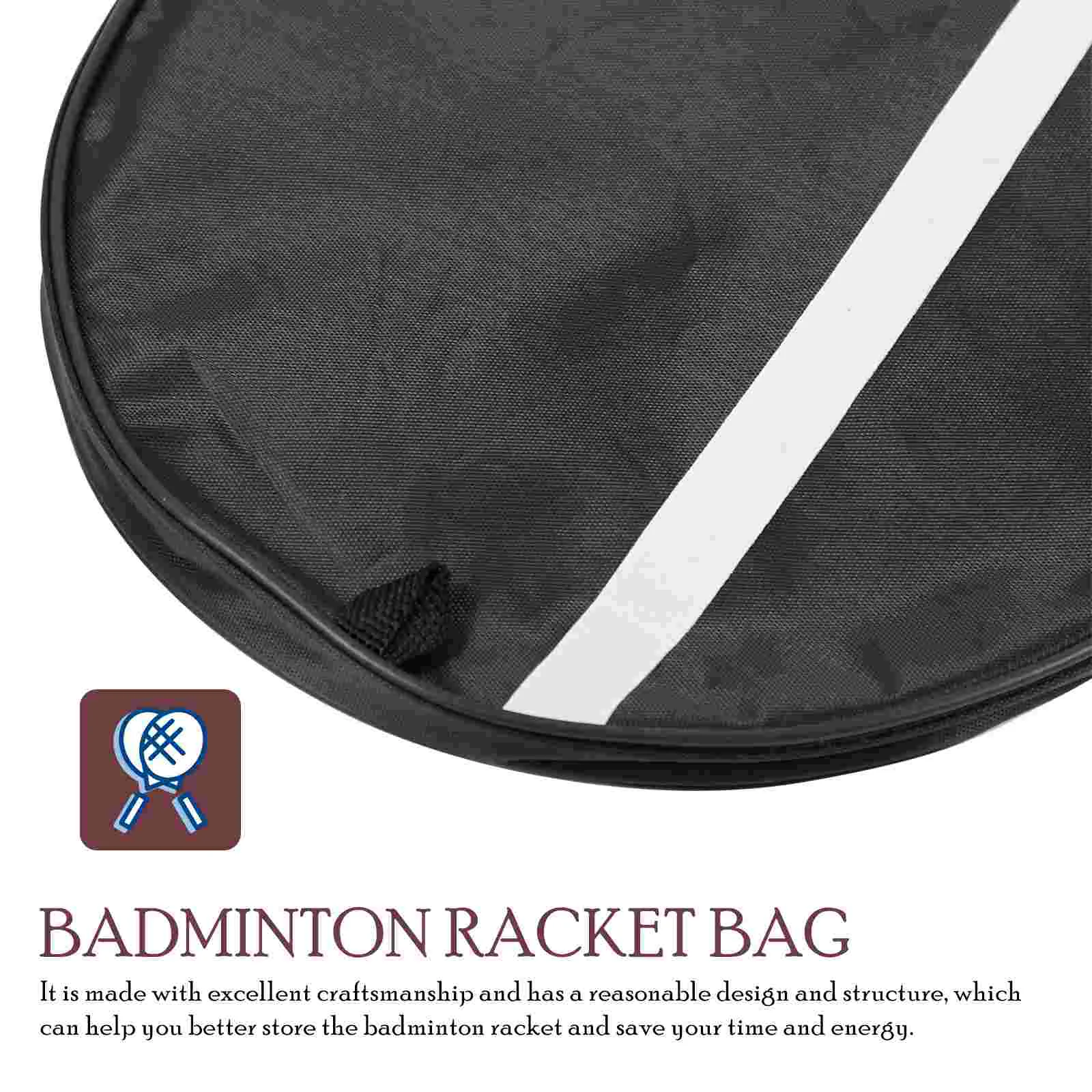 Badminton Racket Bag Racquet Storage Pocket Bait Organizer Adjustable Pouch Soft Multi-use