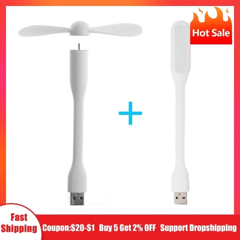 Hot Mini Usb Ventilator Flexibele Buigbare Koelventilator En Usb Led Licht Voor Luchtbevochtiger & Power Bank & Notebook & Computer Zomer Gadget