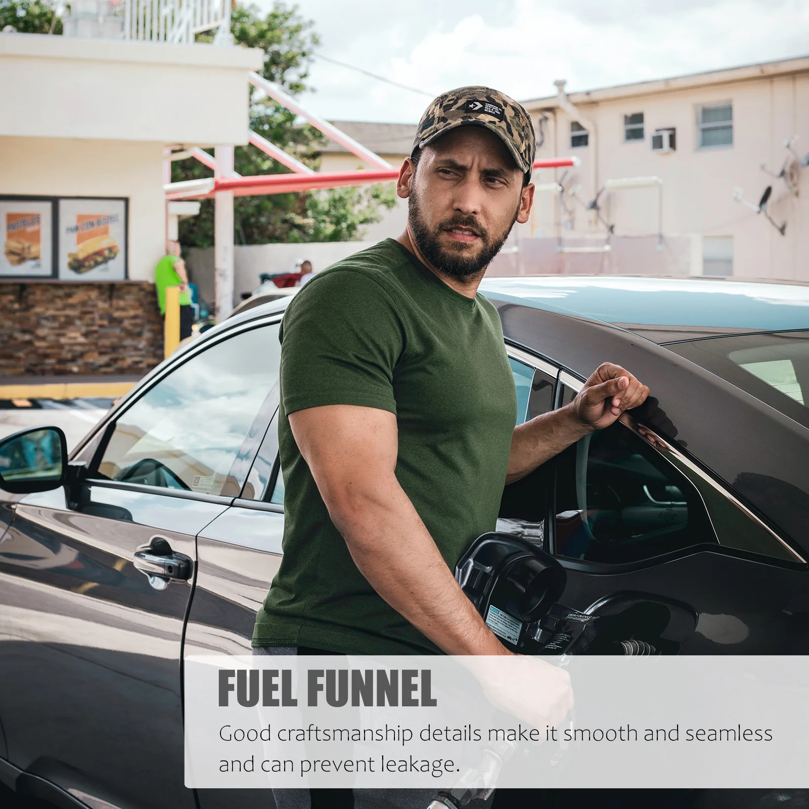 

1Set Engine Oil Filling Funnel Safe Durable Practical No Leakage Design Emergency Car Fuel Funnel Emergency Fuel