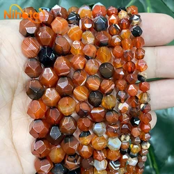6/8/10mm Natural Agates Beads Faceted Dream Fantasy Agates Loose Beads DIY Women's Bracelet Necklace for Jewelry Making 15