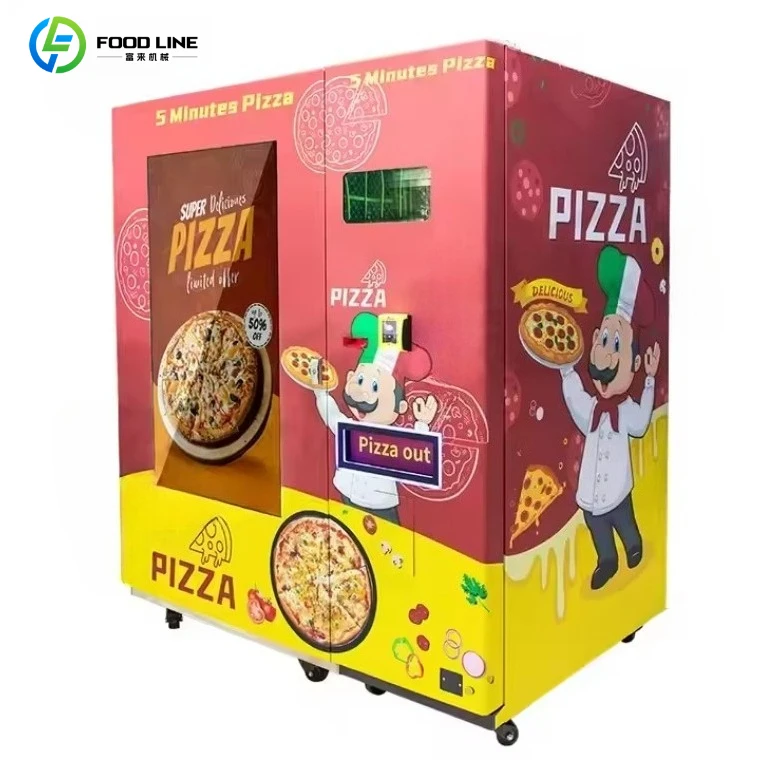 Customized Smart 12-Inch Hot Food Pizza Vending Machine - 24H Self-Service Automated Commercial Retail Equipment