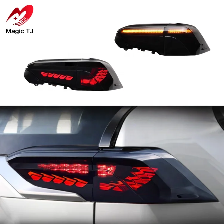 Upgrade Modified for Toyota for RAV4 2019-2022 Full Tail Lamp Dynamic Turn Signal Brake LED Taillight 6000k New Car Accessories