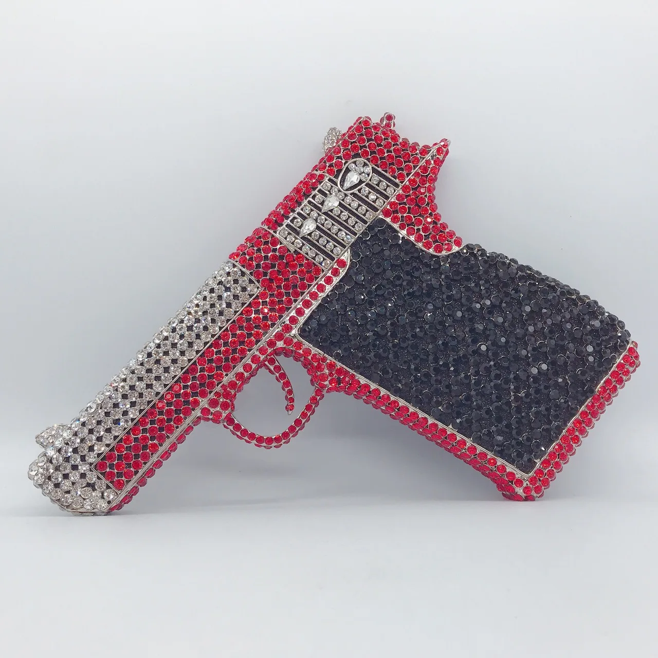 NONE Pistol Drop Rhinestone Bridal Clutch 10