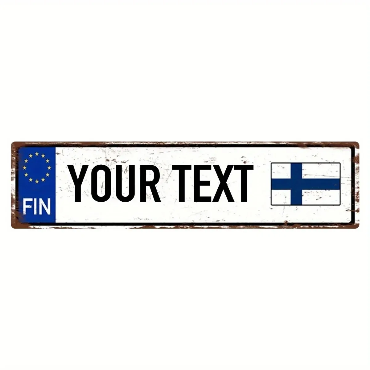 CIFbuy Waterproof Dustproof Finnish Sign, Custom Metal Home Automotive Decor Gift Ornament Decor Only
