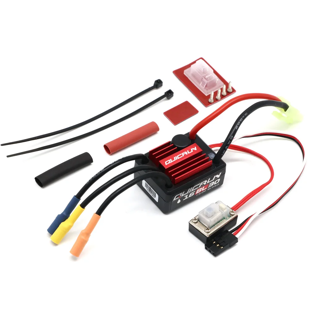 Hobbywing QuicRun-WP-16BL30 Sensorless Brushless 30A ESC + motor kv4500 + PROGRAM CARD for 1/16 1/18  car