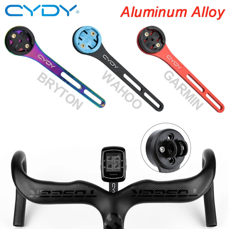 CYDY Garmin Fahrradhalterung Bryton Wahoo Xoss Igpsport 630 MTB GPS Fahrrad-Vorderlicht-Sattelhalterung Aluminiumlegierung Halterung – Detail 2