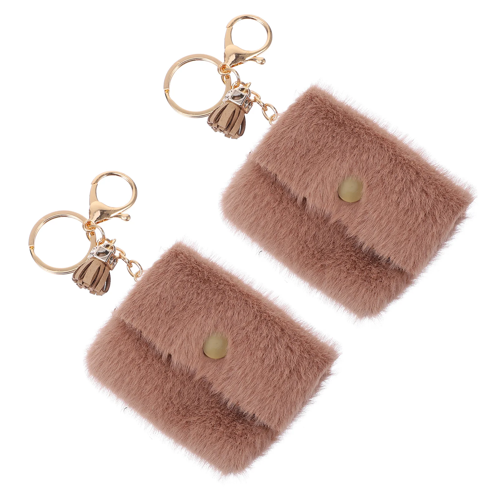 2Pcs Zero Wallet Keychains Durable Coin Bag Key Ring Pendants Stylish Bag Decorations Gifts for All Occasions Keychain Purse