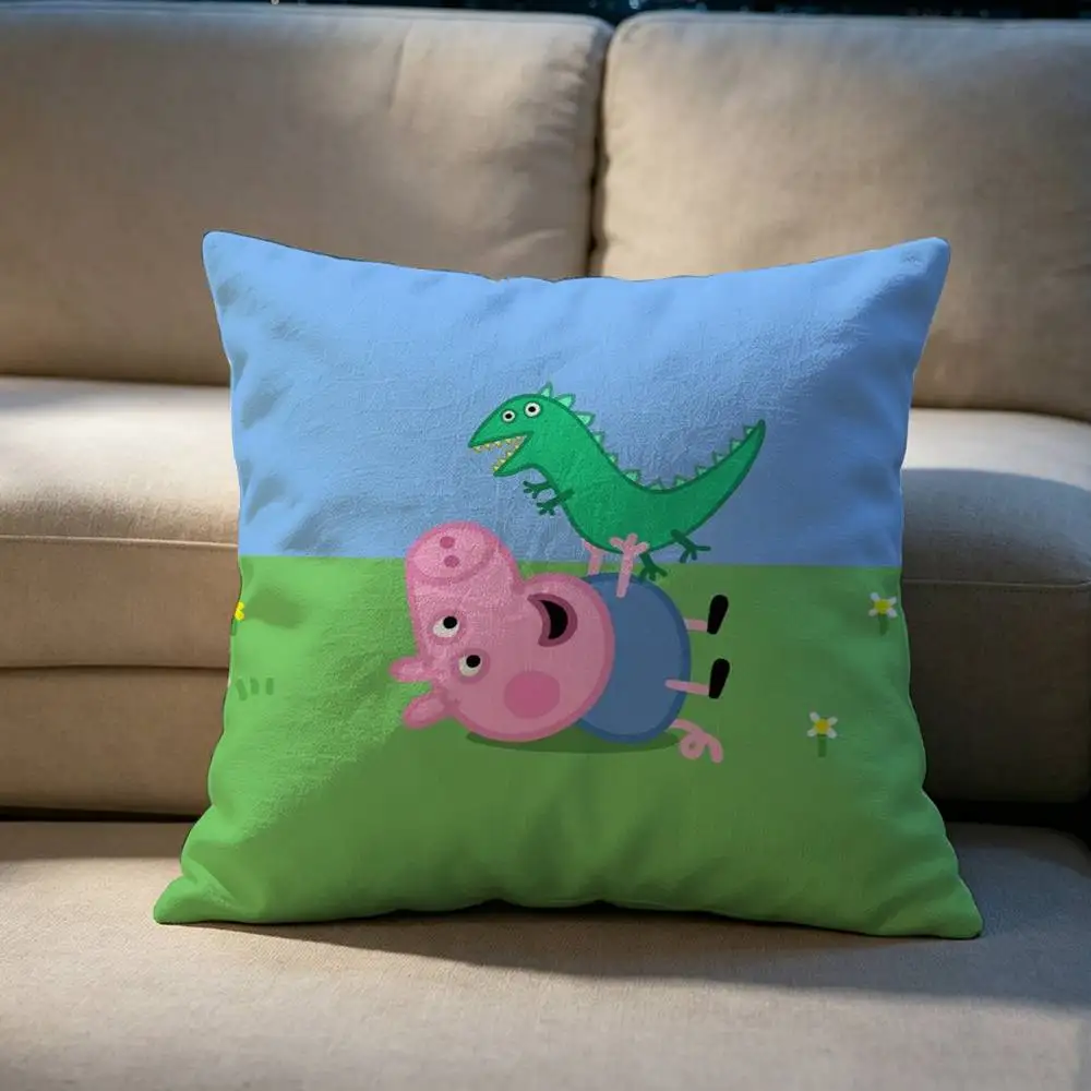 Peppa Pig George Pig Pillow cover gift High definition digital printing,Surprise  vivid pattern Household.