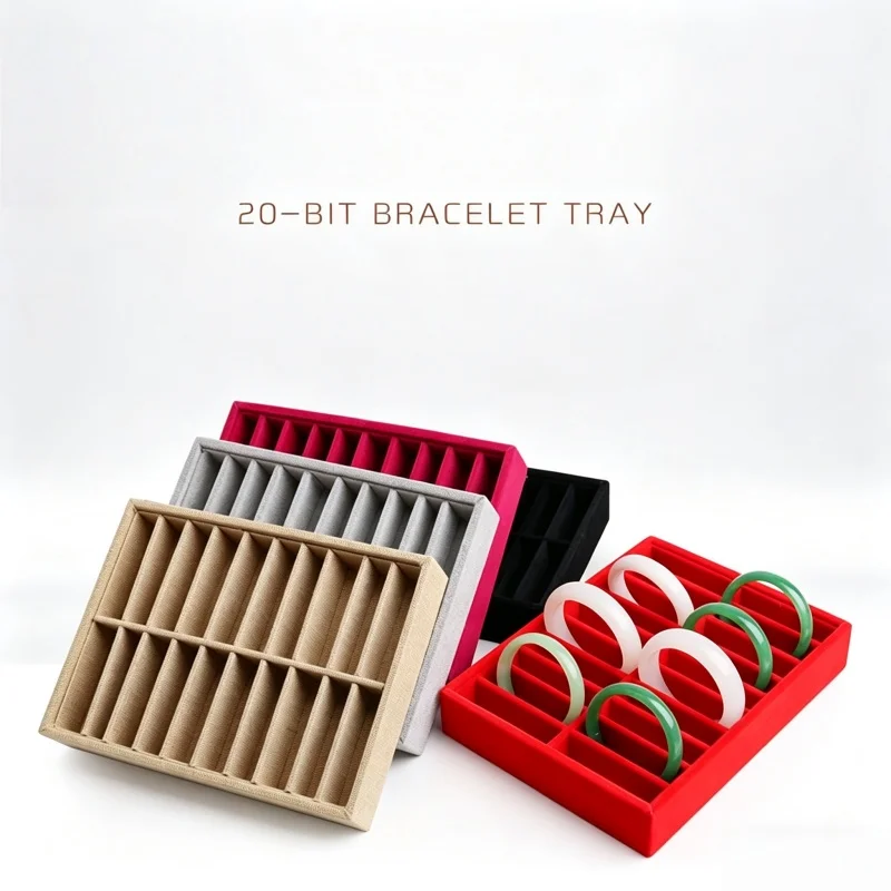 

Подставка-органайзер для браслетов на 20 слотов из бархата с индивидуальными отделениями, защита от царапин, для магазина и дома