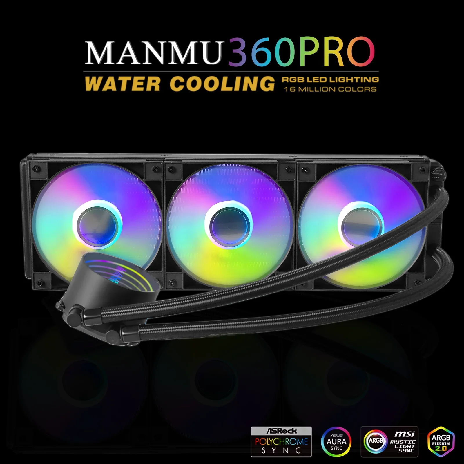 

MANMU Gaming Liquid Cpu Cooler Cooling Cpu 360mm Liquid Cooler For pc Case Intel Amd Water Cooling System