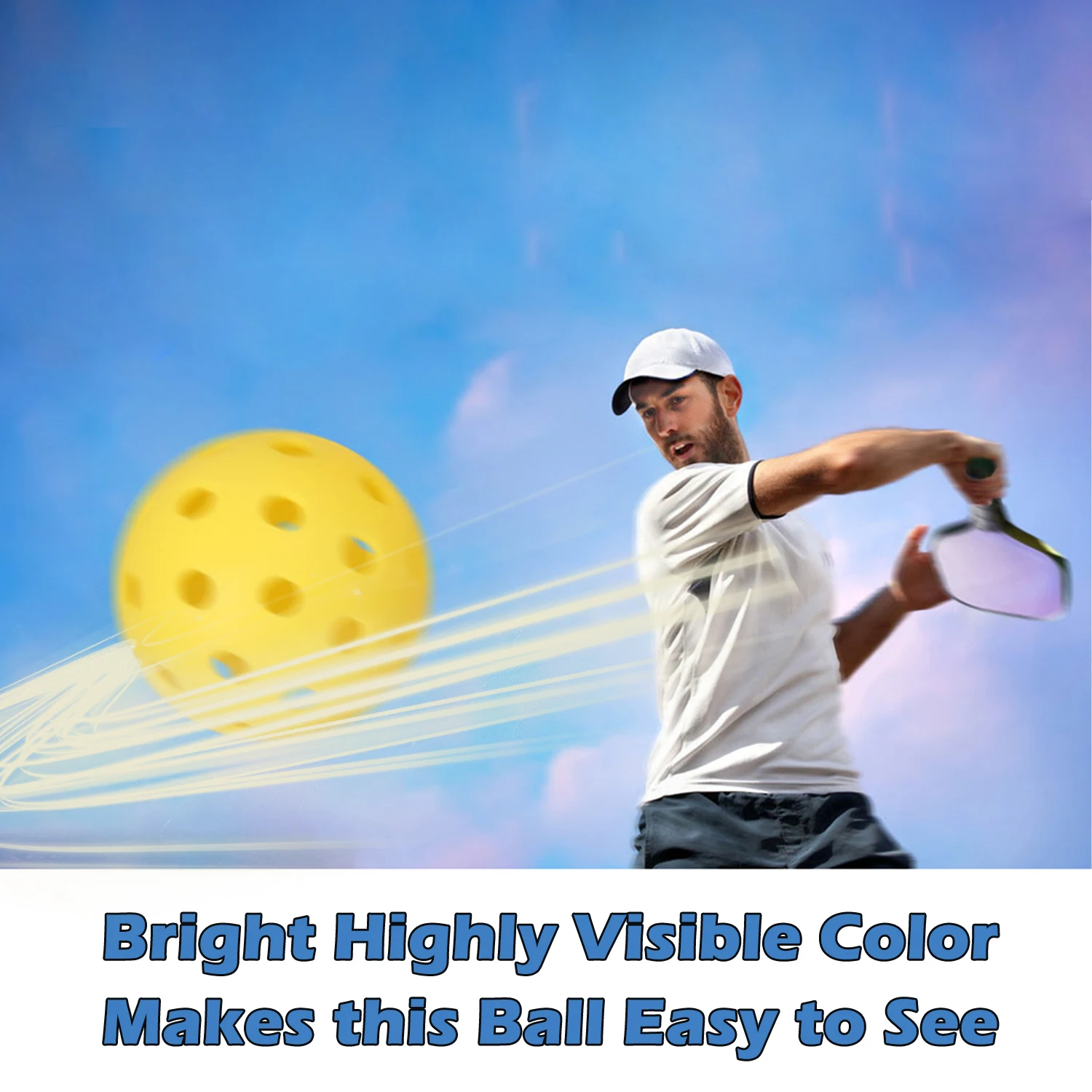 Professional Elastic Training Pickleball, High Elasticity Pickleball With 40 Holes, Lightweight Durable Ball With Storage Bag