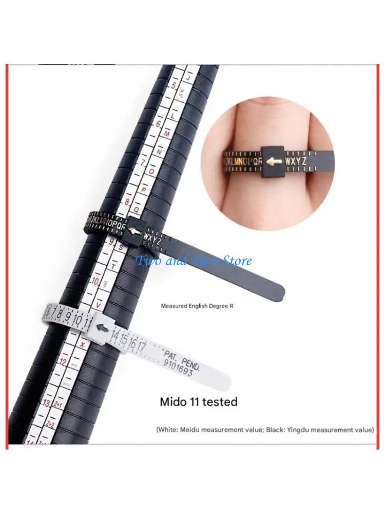 

HX6F Прочный пластиковый инструмент для измерения размера кольца для точного измерения окружности пальца, обеспечивающий кольцо,