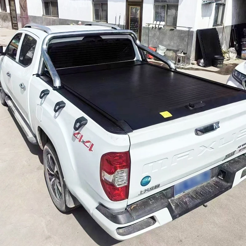 Pickup truck roller shutter flat cover, modified pickup truck back box cover, roller shutter cargo box back cover push-pull