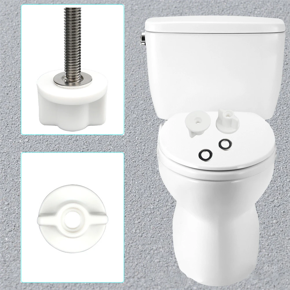 For Bathroom Maintenance Toilet Seat Fittings Back Nut Set Rust Resistant Material Plastic And Metal Mix For Top-mount Hinges