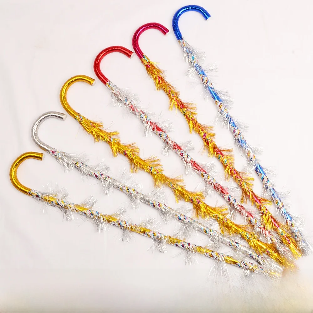 Personalized Jazz Dance Tassel Cane Props Costumes Adult Children Performance Club Dance Cane Barbecue Party Accessory