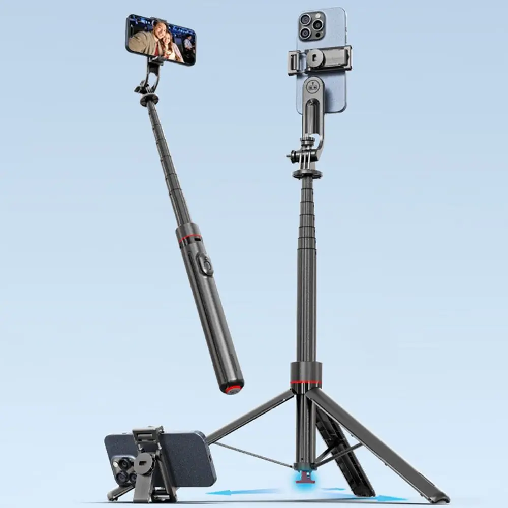 Auto Pop Open Selfie Stick Tripod 360° Rotation Remote Bounce Selfie Stick Extendable Universal Phone Tripod Stand Travel