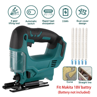 21V 65mm Cordless Jigsaw 4 Speed Electric Saw Multi-Function Portable Jig Saw Woodworking Scroll Saws Cutter For Makita Battery