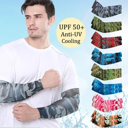 Manguitos de protección solar para hombre y mujer, calentadores de brazo Unisex para deportes al aire libre, pesca, ciclismo, Fitness, 2 piezas