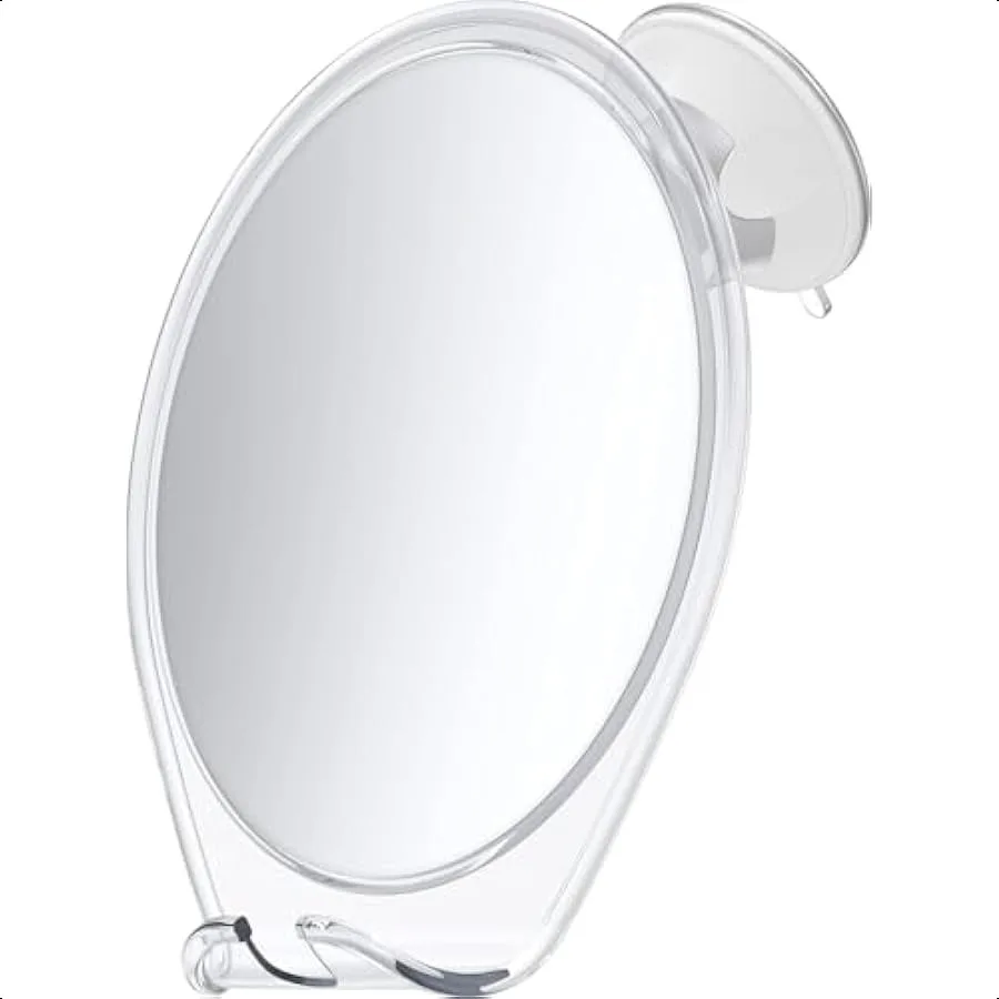 

Shower Mirror Fogless for Shaving with Suction for Shower and Swivel Small Mirror Shower Accessories Bathroom Mirror Bathroom A