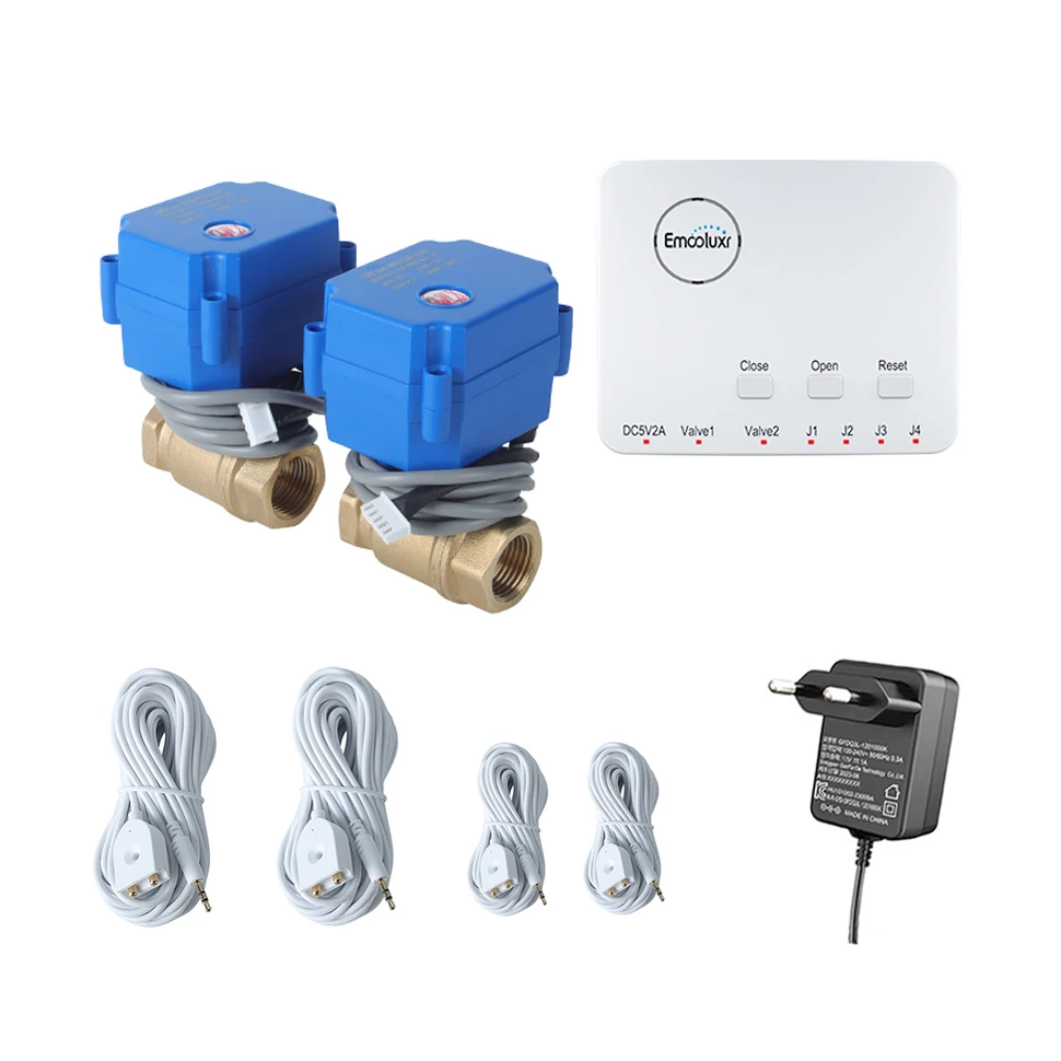 Высококачественный датчик утечки воды (само в себя) Водяной клапан 1/2 дюйма 3/4 дюйма 1 дюйм и 2 6-M, 2 шт. 20-M Датчик воды