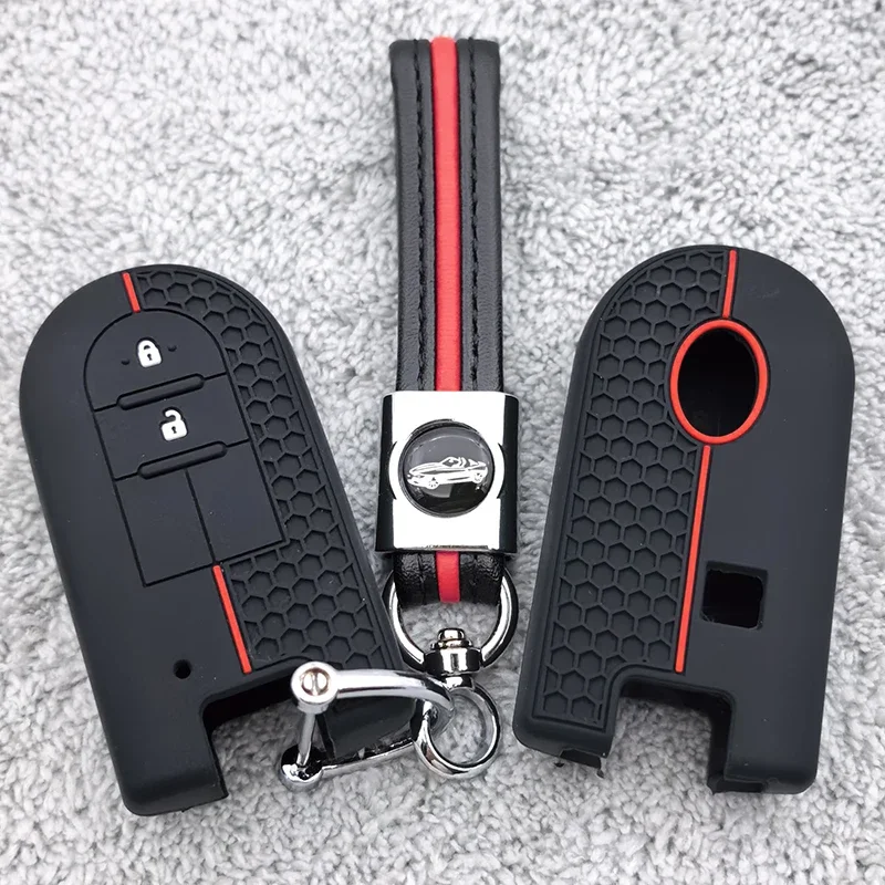 New Car Key Case Cover for Toyota Rush/Daihatsu Tanto Custom LA600S Moovecanvas LA800S Remote Control Silica Gel Key Cover Cap