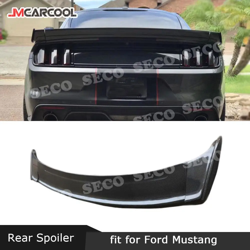 

For Ford Mustang Coupe 2015-2019 Carbon Fiber / FRP Rear Boot Spoiler Wings 3 PCS/Set Racing Spoiler Car Styling