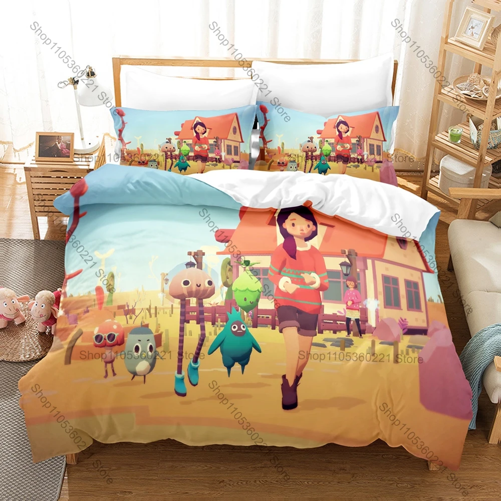 Cute Ooblets Bedding Set 3 Piece Colorful Printed Duvet Cover Set Home Textile For Gaming Bedroom Decoration Twin Full Bed