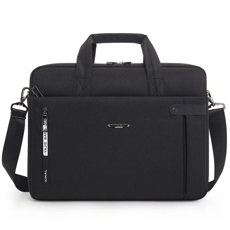 16 Inches Men's Briefcases Business Causal Travel Large Capacity Blue Waterproof Oxford Laptop Bags