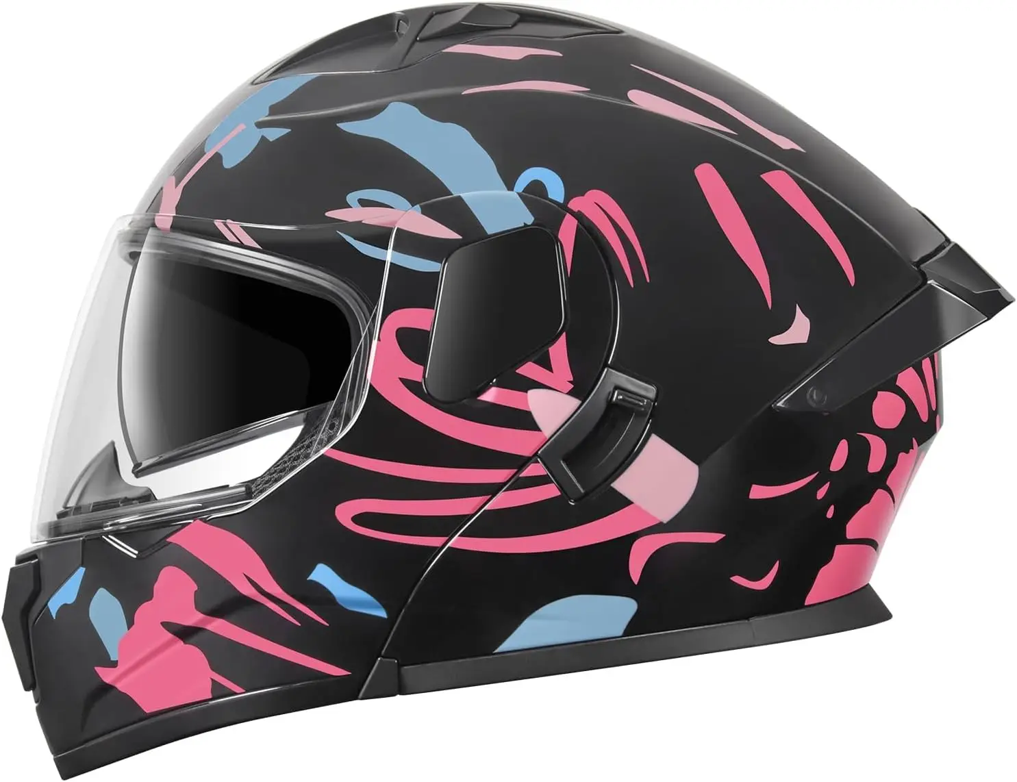 

DOT Approved Modular Flip-Up Dual Visor Motorcycle Full Face Helmet, Color, Medium (57-58cm)