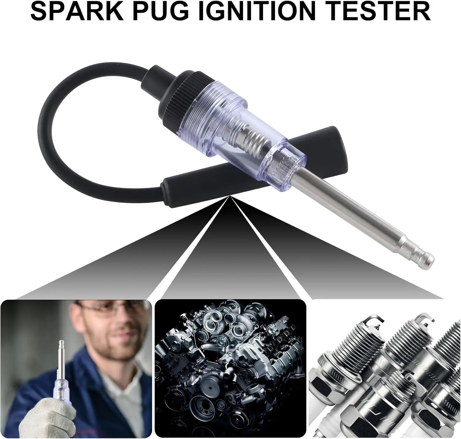 Inline Spark Plug Tester, Plug-in Engine Ignition Tester, Car Exterior Accessories, Automobile, Lawn Mower