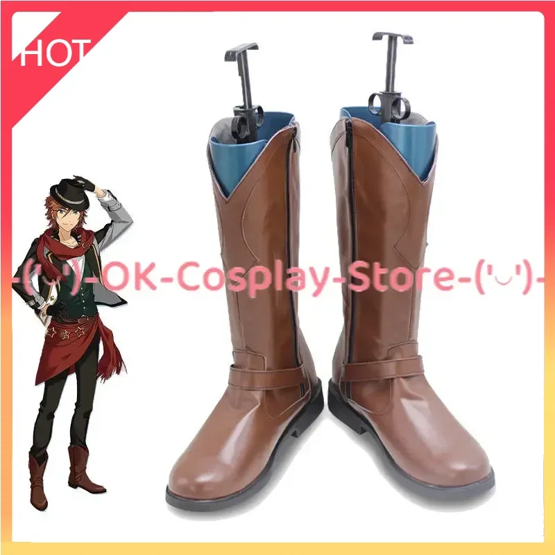 Game Ensemble Stars Mikejima Madara Cosplay Shoes PU Leather Shoes Halloween Carnival Boots Cosplay Prop Custom Made