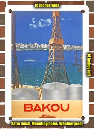 METAL SIGN - 1931 Bakou Intourist - 10x14 Inches