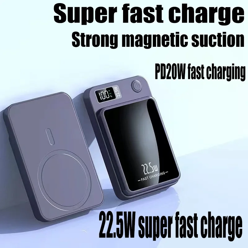 Banco de energía inalámbrico Magstor carga súper rápida fuente de alimentación móvil Magsafe de 10000mA