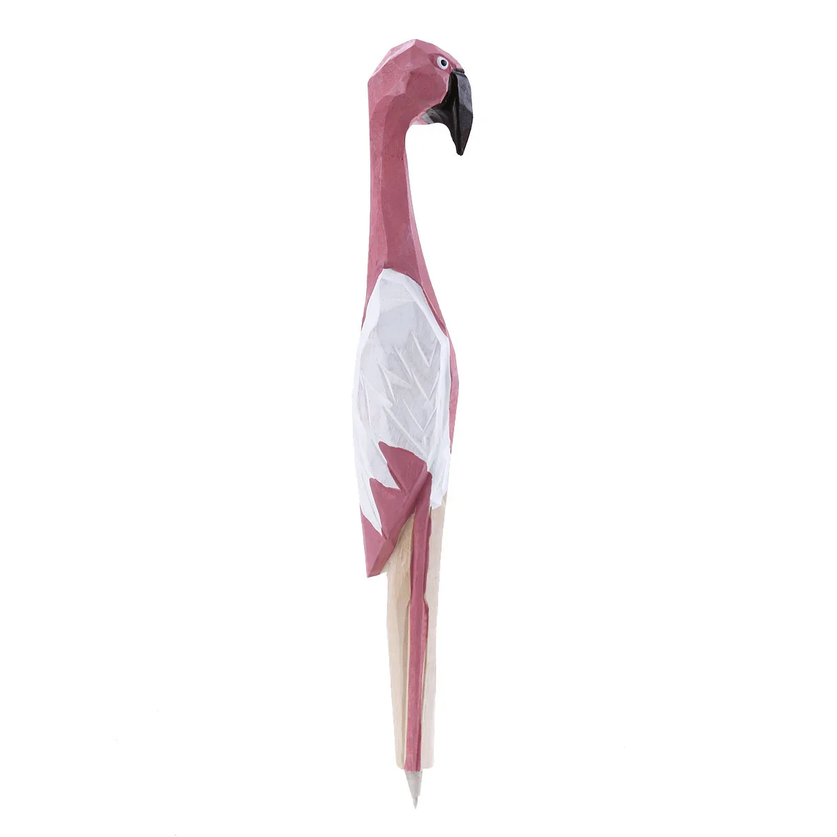 

Wooden Flamingo Ballpoint Pen Pink Carved Art Design Comfortable Grip School Office Home Stationery Long-Lasting Smooth Writing