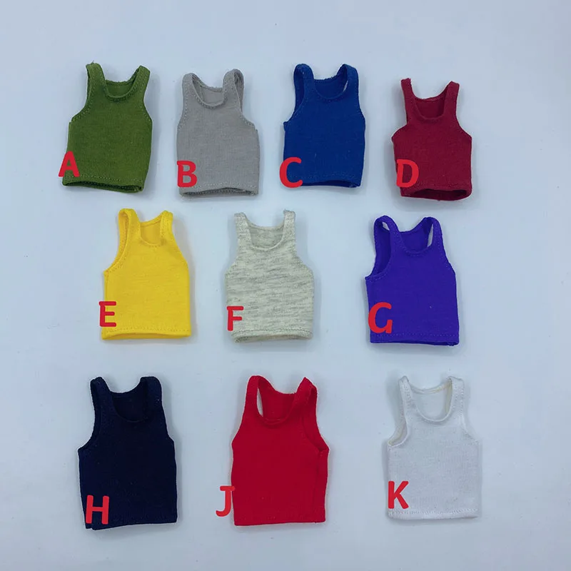 Multiple Colors 1/12 Scale Trendy Sports Cotton Vest Jeans Clothes Accessory for 3A SAS Mezco 6 inches Action Figures Model