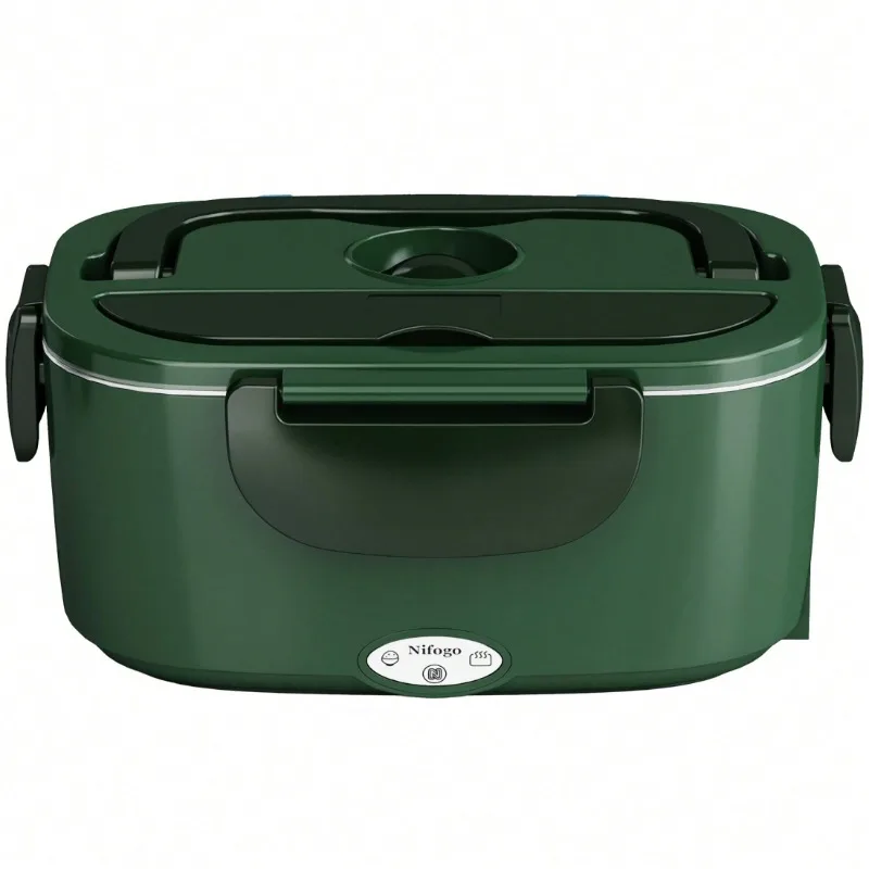100W Electric Heating Lunch Box, 2 in 1 Car & Home Use Portable Food Warmer Heater with 304 Stainless Steel Container, Leakproof Thermal Lunch Container with Insulated Carry Bag for Office Travel view 4