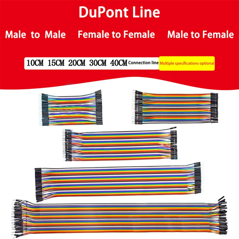1PCS DuPont สายหญิงชายหญิงชายชายชายชาย 10 ซม.15 ซม.20 ซม.30 ซม.40 ซม.สายเชื่อมต่อ