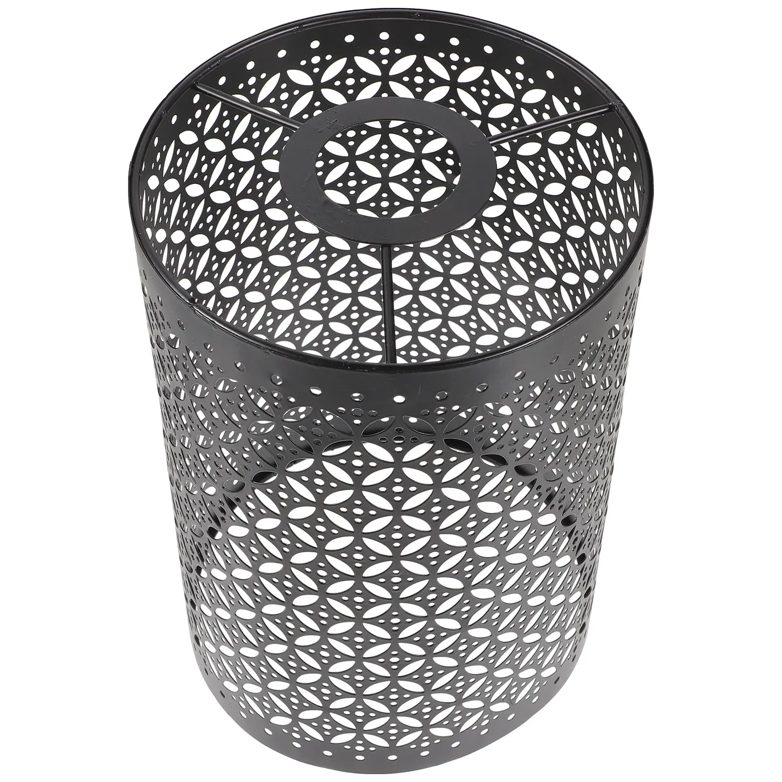 

Shade Cylindrical Lampshade Decorative Wrought Iron Black Industrial Table Shades