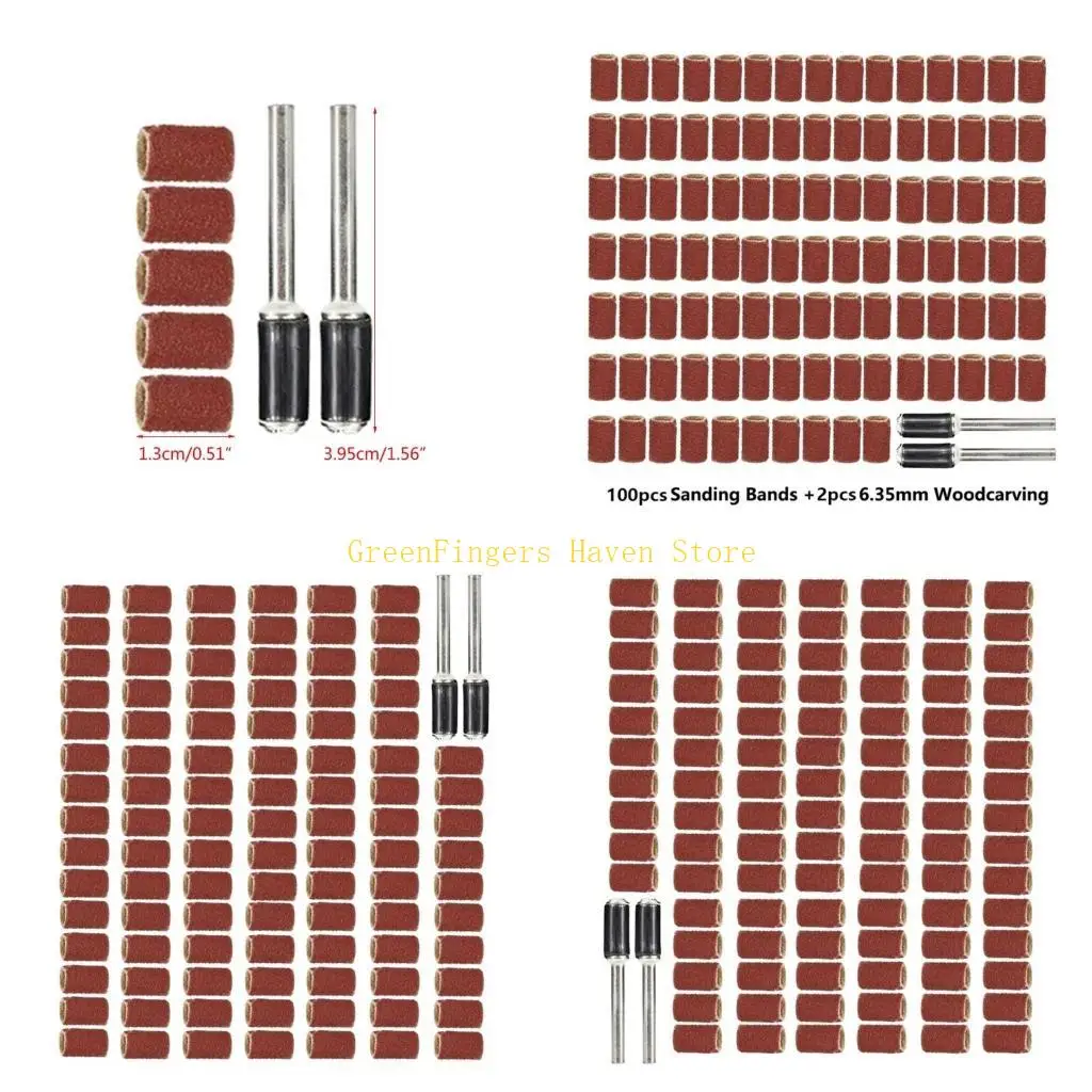 

F68D 102PCS SCANING Drum Set для барабанной шлифовальной шлифовальнойлки включает в себя шлифовальные барабаны с оправами