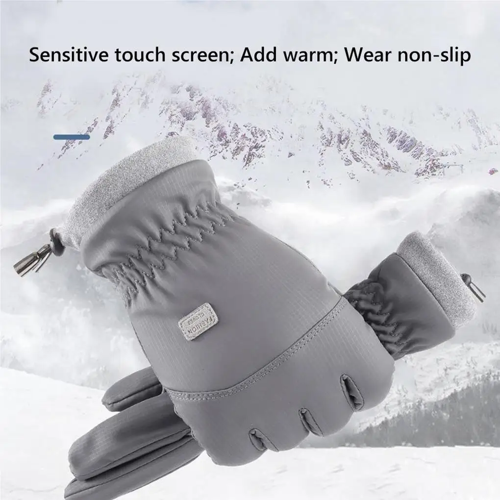 Winter Gloves Workmanship Outdoor Equipment Non-slippery Sports Mittens Compact Size Sweet Gift Cycling Supplies Gray