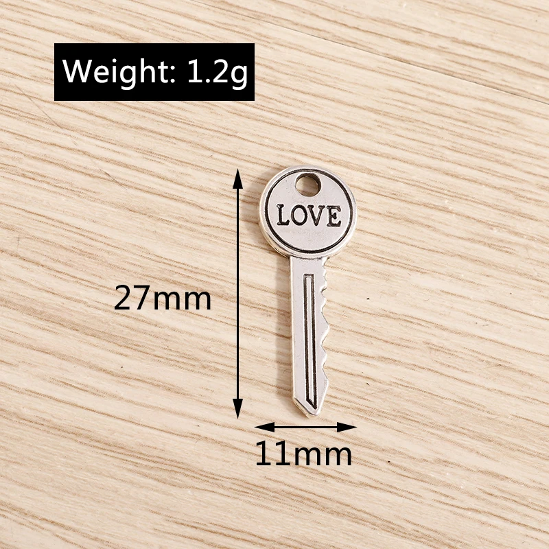 Tusember 20 Stück Gold Silber Farbe Metall Vorhängeschloss Schlüsselanhänger für DIY Schlüsselanhänger Halsketten Ohrring handgemachte Schmuckherstellung – Detail 14