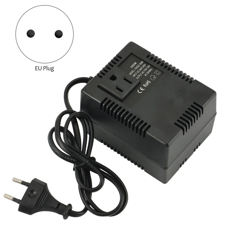 

B59A 2X 300W Voltage Converter 220V To 110V Transformer Step Down Transformer Voltage Converter Travel Adapter EU Plug