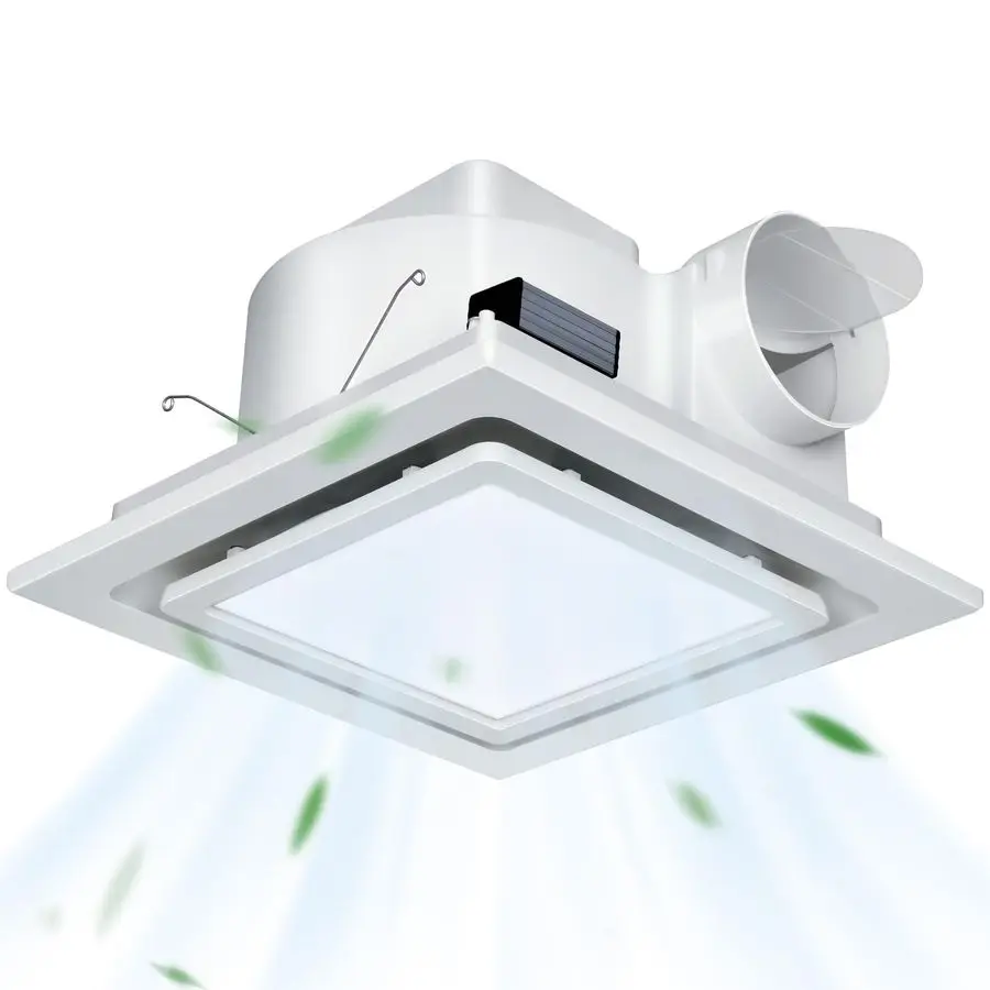 

Ultra Quiet Bathroom Exhaust Fan with 6500K LED Light, 1.0 Sone 120 CFM, 10x10 Mount, 1500 LM Ceiling Ventilation Fan, Energy Ef