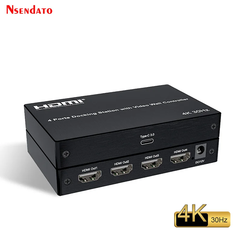 2x2 4k HDMI Video Wall Controller Splicing 1X3 1X4 3X1 4X1 1080p 4 Ports Docking Station With multi screen extension Dock For TV