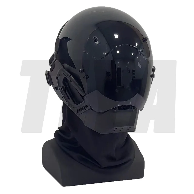 2024 Cyberpunk Mask cos is selling punk-style mechanical masks and giving headsets are cool and cheap