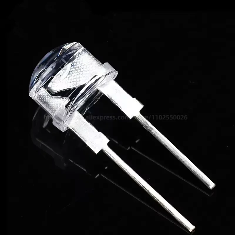 100PCS F8 8MM DIP LED 0.5W 0.75W Blue Emerald green Yellow Red White Straw hat type Light Emitting Diode High brightness