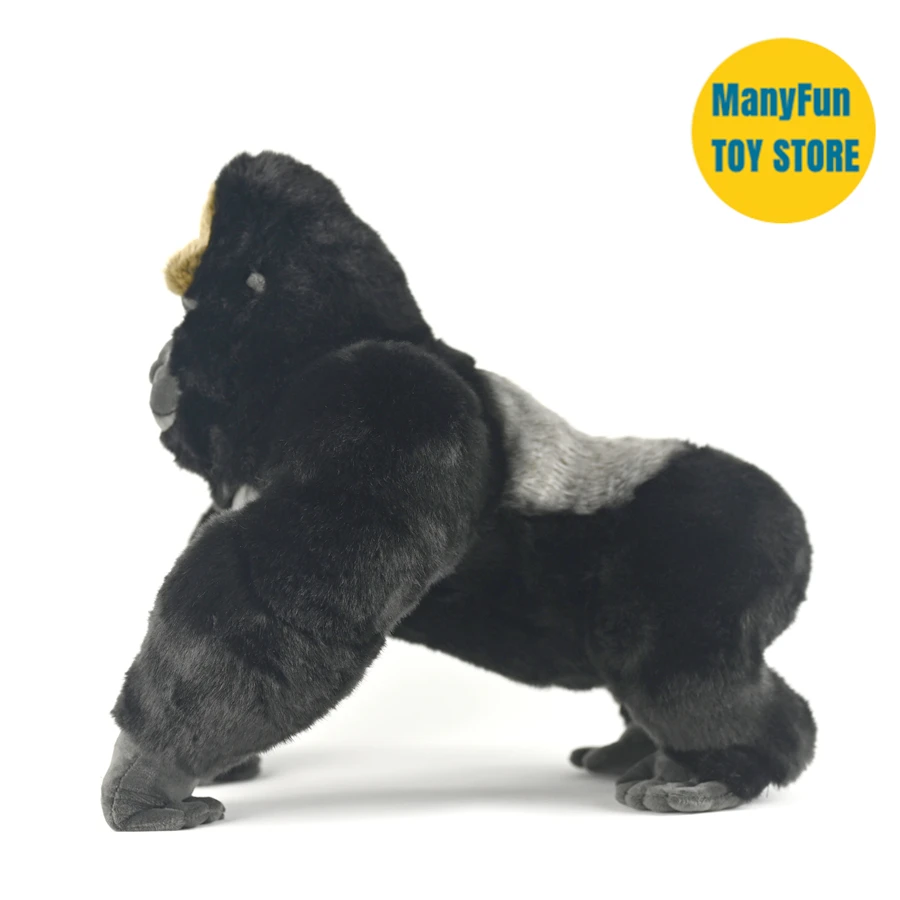 Silverback Gorilla High Fidelity Cute Ape Plushie Silverback Gorilla peluche bambola realistica simulazione animali di peluche giocattolo Kid