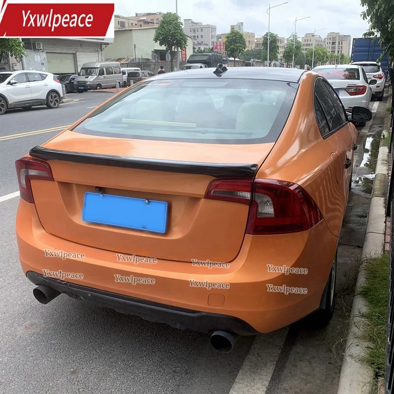 

For Volvo S60 T3 T4 T5 S60L 2012-2017 High Quality ABS Material Primer Color Car Tail Wing Trim Rear Trunk Lid Spoiler