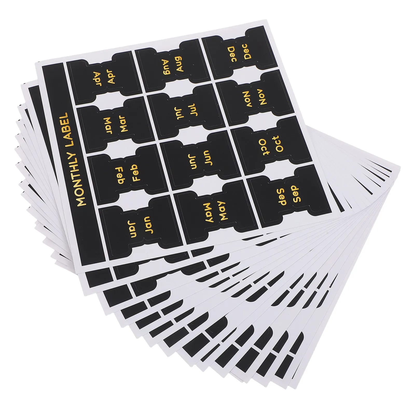 

15 листов самоклеящихся ежемесячных индексных закладок-стикеров для планировщика, дневника, блокнота, календаря, разделителя, этикетки, аксессуар для организации