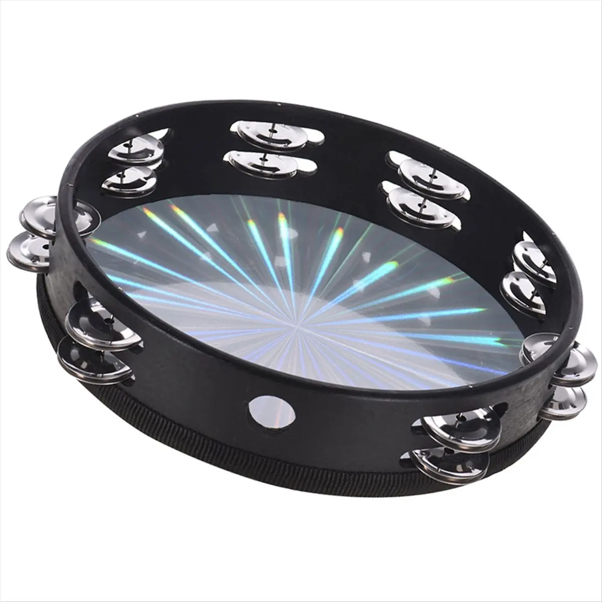 New arrival 6 Inch Orff Percussion Instrument Double Row Handbell Ring Drum for Children & Adults Dancing Singing Accompaniment